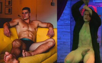 StockBar Malik Justin Lesage Male Stripper Uncut Cock Solo Dance Muscular Hunk feat